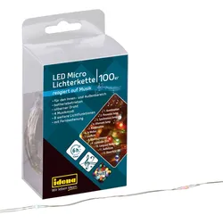 Produktbild Idena Micro Lichterkette 100 LED bunt, Musik, 6hTimer