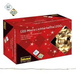 Produktbild Idena 31857 Micro Lichterkette 200LED, warmweiss