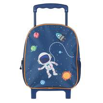 Produktbild Idena Rucksack-Trolley Astronaut / Weltraum mit 2 Glitter Rollen, dunkelblau