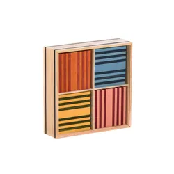 Produktbild KAPLA® 100er Box Octocolor 8 Farben Pinienholz Baukasten Holzbausteine
