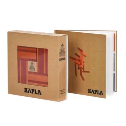 Produktbild KAPLA® Holzbausteine in 40er Box mit Buch, rot / orange