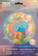 Karaloon Folienballon Happy Birthday 40 - 0