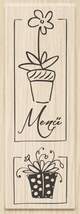 Produktbild Knorr Prandell Stempel aus Holz (Einladung) Motivgröße 3,8 x 11 cm, Motiv: Menü Flower