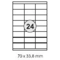 Kores Etiketten DIN A4, 70 x 33,6 mm, 600 Stück - 0