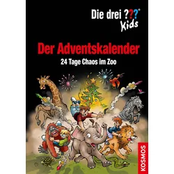 Produktbild KOSMOS Die drei??? Kids, Der Adventskalender - 24 Tage Chaos im Zoo Extra Stickerbogen