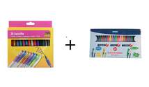 Livepac Office Gelschreiber verschiedene Metallic, Neon und Glitterfarben, 54 Stück - 0