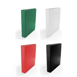 Livepac Office Ringbuch DIN A5, 2-Ring, 4 Stück je 1x in grün, rot, weiß und schwarz - 0