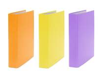 Produktbild Livepac Office Ringbuch DIN A5, 4-Ring, 3 Stück je 1x in gelb, lila und orange