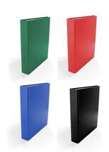 Produktbild Livepac Office Ringbuch DIN A5, 4-Ring, 4 Stück je 1x in grün, rot, blau und schwarz