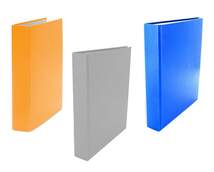 Produktbild Livepac Office Ringbuch DIN A5, 4-Ring, 3 Stück je 1x in hellblau, grau und orange