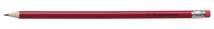 Macma Bleistifte mit Radierer, HB, lackiert rot, 25 Stück - 1