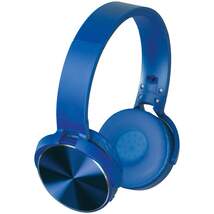 Macma Bluetooth Kopfhörer mit Metallplatten auf den Ohrmuscheln, blau - 0