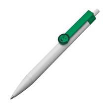 Produktbild Macma Druckkugelschreiber mit Smile Gesicht, Clipfarbe: grün, 25 Stück
