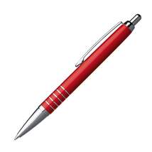 Produktbild Macma Kugelschreiber aus Aluminium mit 5 Zierringen, rot, 5 Stück