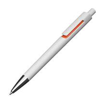 Produktbild Macma Kugelschreiber mit farbigen Applikationen, weiß-orange, 10 Stück