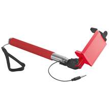 Produktbild Macma Selfie Stick mit Teleskopstab und integriertem Auslöser, rot