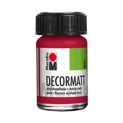Produktbild Marabu Acrylfarbe "Decormatt", karminrot, 15 ml, im Glas    