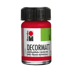 Produktbild Marabu Acrylfarbe "Decormatt", kirschrot, 15 ml, im Glas    