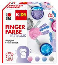 Produktbild Marabu Fingerfarbe Kids Metallic, 4 x 100 ml