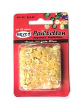 Produktbild Meyco Pailletten gelb irisierend, 1400 Stück, 6mm, 15g