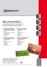 Produktbild Monolith Laminierfolien DIN A3 80 Mic,hochglanz, 25 Stück