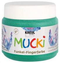 MUCKI Funkel-Fingerfarbe Smaragd-Grün 150 ml - 0