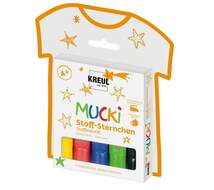 Produktbild MUCKI Stoff Sternchen, Stoffmalstifte für Kinder, 5 Stifte