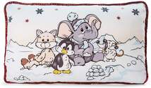 Produktbild NICI 47293 Kuschelkissen Elefant, Pinguin, Schneefuchs – Flauschiges
