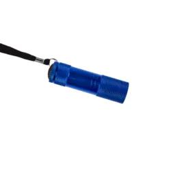 Produktbild Out of the Blue Metall-Taschenlampe mit 9 LED, ca. 8,5 cm, 1 Stück, 4-fach sortiert
