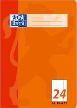 Produktbild Oxford Schulheft A4, blanko, Lineatur 24, 16 Blatt, orange