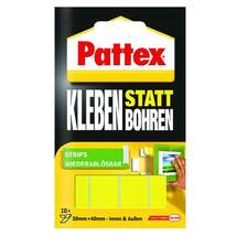 Produktbild Pattex Klebestrips, Kleben statt Bohren, wieder ablösbar, 10 Strips