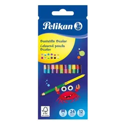 Produktbild Pelikan Buntstifte Bicolor rund dünn 24 Stück