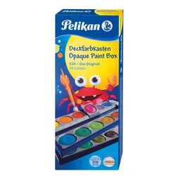 Produktbild Pelikan Deckfarbkasten K24 mit 24 Farben und 1 Tube Deckweiß