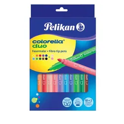 Produktbild Pelikan Fasermaler Colorella Duo 12 Farben