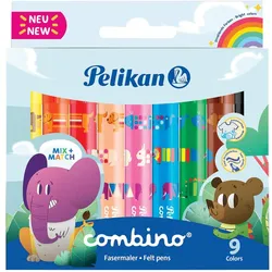 Produktbild Pelikan Fasermaler Combino, 9 Farben