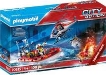 Produktbild PLAYMOBIL® 70335 City Action Feuerwehreinsatz mit Heli und Boot