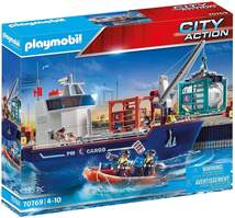Produktbild PLAYMOBIL® 70769 City Action Großes Containerschiff mit Zollboot