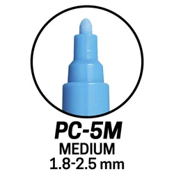 Posca Marker UNI POSCA PC-5M silber - 4