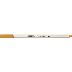 Premium-Filzstift mit Pinselspitze für variable Strichstärken - STABILO Pen 68 brush - Einzelstift - orange - 0