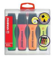 Produktbild Premium-Textmarker - STABILO BOSS EXECUTIVE - 4er Pack - grün, pink, orange, gelb