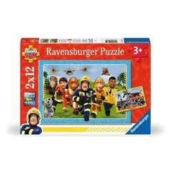 Ravensburger Kinderpuzzle-Die Rettung naht, 2x12 Teile - 0