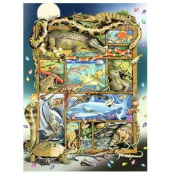 Ravensburger Kinderpuzzle Reptilien im Regal, 200 Teile - 1