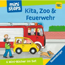Ravensburger ministeps: Mein erster Bücher-Würfel: Kita, Zoo und Feuerwehr (Bücher-Set) - 0