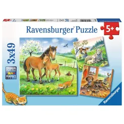 Ravensburger Puzzle Kuschelzeit 3x49 Teile - 0