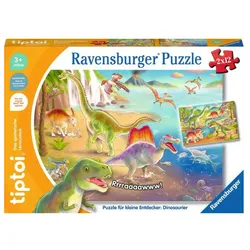 Ravensburger tiptoi® Kinderpuzzle ab 3 Jahren-Puzzle für kleine Entdecker: Dinosaurier - 0