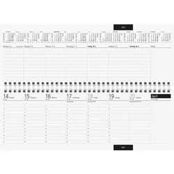 rido/idé Wochenkalender Tischkalender Modell Sequenz, schwarz, 2024, Blattgröße 29,7 x 10,5 cm - 1