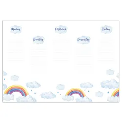 Produktbild RNK Verlag Notiz-Schreibunterlage “Rainbow – blanko” 25 Blatt 600 x 420 mm