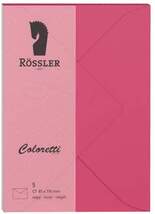 Produktbild Rössler Coloretti Briefumschläge, 80 g/m², C7, rosa, 5 Stück