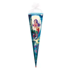 Produktbild Roth Schultüte Magische Meerjungfrau mit Folieneffekt und Paillettenborte, 85 cm, eckig