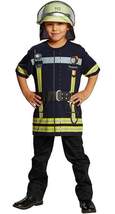 Produktbild Rubies Kinderkostüm Spieleshirt Feuerwehr blau, Größe 140